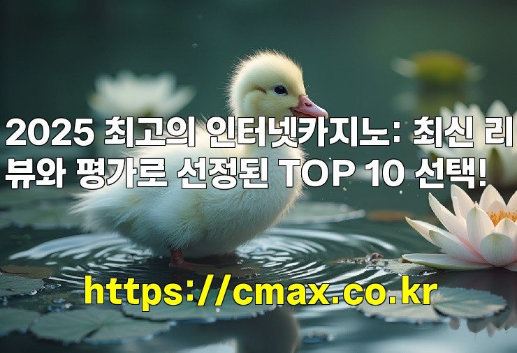 2025 최고의 인터넷카지노: 최신 리뷰와 평가로 선정된 TOP 10 선택!