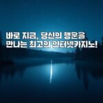 바로 지금, 당신의 행운을 만나는 최고의 인터넷카지노!